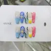 Nai Zi Unhas Usáveis Puramente Feitas à Mão Novo Modelo Outono/Inverno B260 Carvado Pintado à Mão Estilo Francês Modelo de Exportação Adesivos de Unha Elegantes