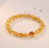 Hazte Rico de la Noche a la Mañana Pulsera de Cristal Amarillo Natural con Cuentas para Mujer Joyería Chapada en Oro Dropshipping