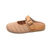 Sapatos Meio Chinelo Bocken Baotou Retrô de Sola Grossa Respirável Feminino para Uso Externo 2025 Novo Primavera e Verão Sandálias Muller Slip-on