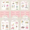 Cartão de Cumprimentos de Feliz Aniversário, Envelope Escrito à Mão, Conjunto de Bênçãos de Aniversário, Novo Estilo Transfronteiriço, Flores, Bolo, Papel Cartoon, Mensagem