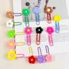 Marcadores de Libros Creativos de Dibujos Animados Coreanos Clips para Papel de Estudiante Clips Marcadores Clips Metálicos Clips Irregulares Decoración Pines Pequeños