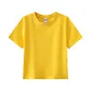 Camiseta de cuello redondo para niños, 220g, peinada compacta, hilado Siro, 20s, 20 colores, se puede imprimir o bordar, adecuada para actividades grupales
