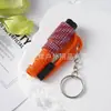 Martillo de seguridad para exteriores dos en uno mini rompeventanas llavero de coche martillo salvavidas incrustado con diamante martillo de escape para romper ventanas de coche