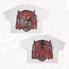 Camiseta Oversize de Manga Corta Estampado Plano de Personaje de Dibujos Animados Gótico Harajuku para Hombres y Mujeres, Top de Algodón Puro Hip-Hop Venta al por Mayor