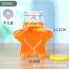 Garrafa de bebida descartável PET transparente 300ml garrafa de suco de fruta chá de leite 400ml garrafa em formato de estrela garrafa plástica de estrela de cinco pontas
