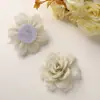 Atmosfera de fada da primavera sensação de malha de seda brilhante camélia diy acessórios de cabelo cocar anel de cabelo acessórios de vestuário atacado