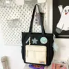 Design de nicho de alto valor bolsa tote japonesa moda grande capacidade estudantes do ensino fundamental estudantes do ensino médio classe portátil bolsa de maquiagem
