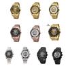 Reloj mecánico automático informal dorado suizo Forsining 340 para hombre.