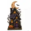 Decorações de madeira de Halloween em desenho animado transfronteiriças abóbora fantasma casa mal-assombrada placas de madeira de mesa decorações de arranjo de cena de festa