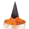 Sombrero de Bruja de Halloween Transfronterizo Sombrero de Bruja de Tela Oxford para Adultos y Niños Accesorios Decorativos para Disfraz