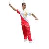Uniforme Bordado de Dragão para Tai Chi, Uniforme de Treino para Crianças, Uniforme de Treino em Grupo, Uniforme de Competição de Tai Chi, Estilo Chinês com Mangas Longas e Padrão de Dragão