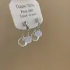 Pendientes de Cristal Azul en Polvo con Aguja de Plata S925 Nuevas Explosiones Sentido Avanzado Pendientes Frontales y Traseros para Mujer Lindos Dulces Frescos Únicos