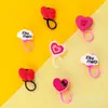 Día de San Valentín amor caricatura linda tapa para popote tapón de polvo para popote de silicona taza rosa 8/10MM funda para popote