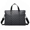 Novo negócio saco masculino bolsa xadrez pasta ombro saco crossbody bolsa mochila moda computador saco masculino