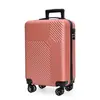 Maleta de 20 pulgadas con patrón de rombos, color sólido, maleta simple con asa extensible, caja de regalo promocional, cerradura de combinación, maleta de viaje, maleta de mano