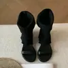 ¡En stock, se envía al instante! Zapatos del Mismo Estilo de Mamá Uva, Botines Melard con Bloques de Color, Botines Plisados Fruncidos, Sandalias para Mujer
