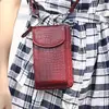 2024 Nueva Bolso Cruzado Multifuncional para Mujer Estilo Europeo y Americano Funda de Bolso Vertical Mini Hombro Individual Patrón de Cocodrilo Cambio