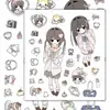 Diario Collage de Chicas Dulces de Bayas AnimeCreativo Chica Anime Suave y Linda Pegatinas Bidimensionales