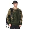 Invierno Nuevo Cálido Cuello Redondo Jacquard Suéter de Punto para Hombre Suelto Talla Grande Suéter Juvenil Combinable Casual Retro Moderno