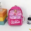 Mochila infantil de alto valor desenho animado menina Barbie princesa mochila fofa viagem jardim de infância bolsa de bebê