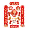 Set de Couplets Magnéticos de Primavera del Año del Carnero del Zodiaco de Dibujos Animados con Caracteres de Bendición para Uso Doméstico, Puerta Antirrobo, Couplets Magnéticos Sin Rastro de Año Nuevo al por Mayor
