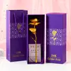 Hoja de oro de 24 quilates oro rosa hoja de oro rosa caja de regalo de rosa Día de San Valentín Navidad actividades de regalo regalos pequeños
