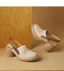 Sandalias Huecas de Plataforma Gruesa Baotou para Mujer Verano 2025 Tacón Grueso Punta Redonda Correa de Hebilla Trasera Huecas Romanas Zapatos para Mujer