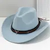 Sombrero Unisex de Fieltro Suave para Hombre y Mujer con Diseño de Cabeza de Toro Tridimensional, Banda Marrón, Estilo Británico Lujoso, Sombrero de Moda Retro