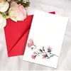 Conjunto de Cartão de Cumprimentos e Envelope Série Floral em Aquarela de 1 Peça Transfronteiriço, Cartão de Mensagem de Bênção Manuscrita Universal, Cartão de Agradecimento para Presente