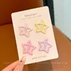 Presilha de Cabelo Estrela Rosa Fofa para Crianças, Piranha Lateral para Bebês Meninas, Presilha para Franja da Testa, Acessório de Cabelo