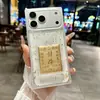 Bolsa de la Suerte Popular Cuadrada con Lámina Dorada Funda para Teléfono del Gato Kt Adecuada para Apple 17 Pro Max iPhone 16 Anti-Caída 15/14P