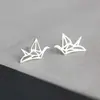 Brincos Pequenos Stud Personalizados de Prata Esterlina 925 Fofos Simples Padrão Criativo Design Elegante Brincos Versáteis Acessórios de Orelha para Mulheres