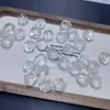 Cuentas de Garra de Gato de Cristal Blanco Natural Cuentas de Cristal Natural Cuentas Hechas a Mano
