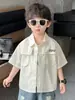 Camisas de Manga Corta para Niños Verano 2026 Estilo Nuevo Ropa de Verano para Niños Camisa Blanca de Verano para Niños Chaqueta Top de Verano para Bebé Ropa para Niños