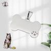 Etiquetas de perro de acero inoxidable en stock transfronterizas metal diamante forma de hueso suministros para mascotas collar joyería proveedores