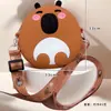Celebridad de Internet Capibala Monedero de Silicona Infantil Versátil Alivio del Estrés Billetera Pequeña Lindo Capibara Estudiante Bolso Cruzado