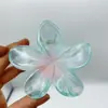 Grampo de Cabelo Flor de Frangipani Gradiente para Mulheres, Pente para Parte de Trás da Cabeça, Grampo de Cabelo Estilo Férias Praia Litoral