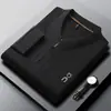 Nueva Camisa Polo de Otoño Camiseta para Hombre Manga Larga Color Sólido Cuello Camisero Edad Media Holgada Moderna Camiseta Entrega de Fábrica de Ropa para Hombre