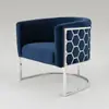 Sillón individual, acero inoxidable, lujo ligero, diseño moderno, estilo nórdico, adecuado para salas de estar, hoteles, áreas de recepción y salas de reuniones