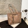 Bolsa tote retrô de alta qualidade feminina 2025 nova outono e inverno all-match grande capacidade bolsa de ombro de classe de estudante
