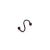 Piercings de Nariz de Aço Inoxidável Brincos Coloridos em Formato de S Piercings Labiais Irregulares de Bola Dupla Joias para Piercing Transfronteiriças Acessórios Labiais Atacado