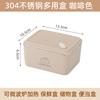 Lonchera de Acero Inoxidable 304 estilo japonés para Horno de Microondas Lonchera para Oficina Estudiantes Lonchera Conservadora de Frescura Aislamiento Térmico de Doble Capa Antiescaldante