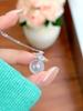 Collar con colgante de mariposa china de plata esterlina S925 con hebilla de seguridad y calcedonia de hielo para mujer, cadena de clavícula con colgante de flor de circón
