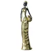 Figura Africana Retrô Estatueta de Mulher Negra Decoração de Casa Sala de Estar Armário de Vinho Gabinete de TV Hall de Entrada Artesanato em Resina