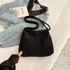 Bolso de Verano para Mujer de Franela a Rayas Casual Gran Capacidad 2024 Nueva Moda Tendencia Bolso de Oficina Portátil Bolso Tote de Hombro Bolso Grande