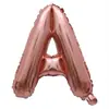 Balão de letras número 16 polegadas ouro rosa ouro prata folha de alumínio imitação versão EUA corpo fino balão de número balão de aniversário casamento