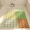 Ducha de Verano Baño Alfombrilla Antideslizante Tira Larga Hueca Drenaje de Agua Alfombrilla para Pies Barrera de Agua Alfombrilla para Piso de Ducha Infantil Alfombra Resistente a la Suciedad