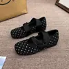 Sapatilhas Mary Jane de bico quadrado com bolinhas e salto interno para mulheres, nova coleção de outono 2026, estilo francês, para usar com vestidos