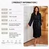 Moda de Comercio Exterior Camisón Nuevo Pijama Transfronterizo de Manga Larga para Mujer Elegante Jacquard Estampado de Leopardo Ropa de Casa Imitación de Seda