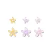 Accesorios de Uñas de Moda Populares Mini Grandes y Pequeños Hielo Transparente Flor de Cinco Pétalos Tridimensional Flor de Resina Amarillo Claro Decoraciones para Uñas
